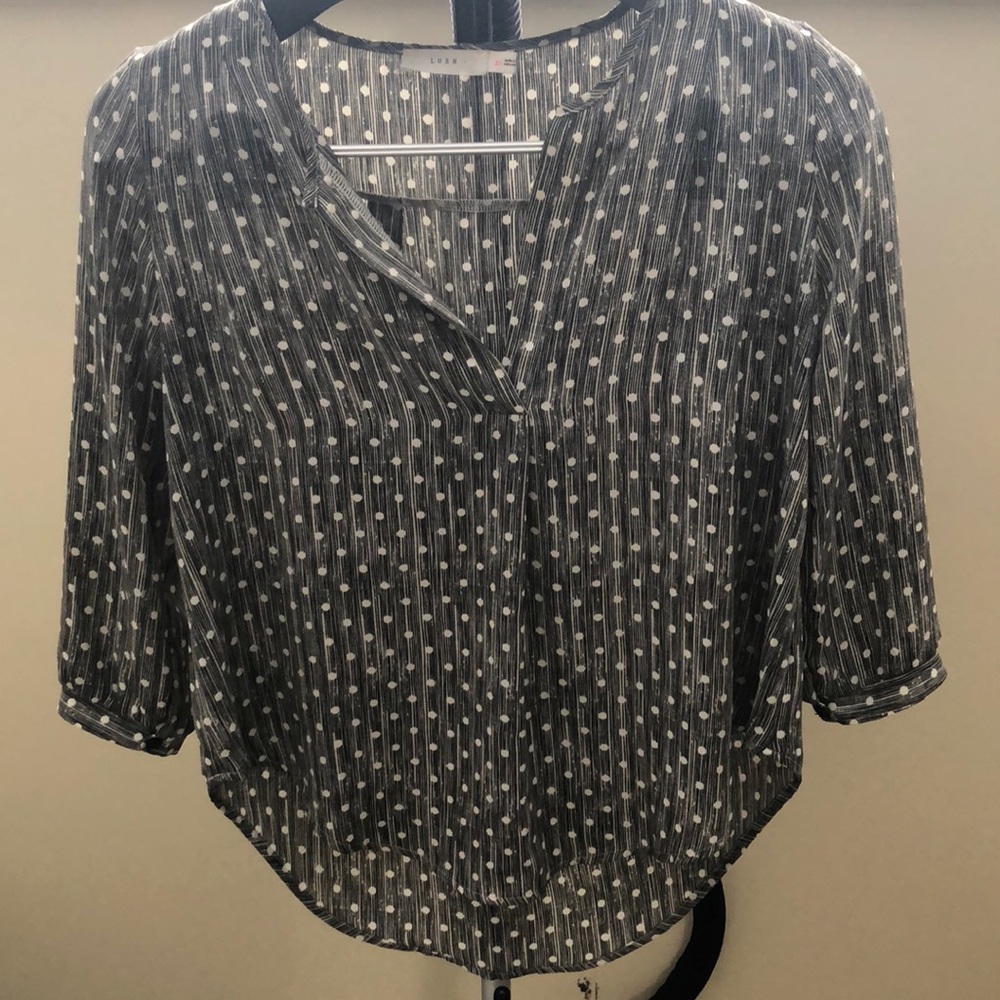 3 for $15—- Lush polka dot blouse